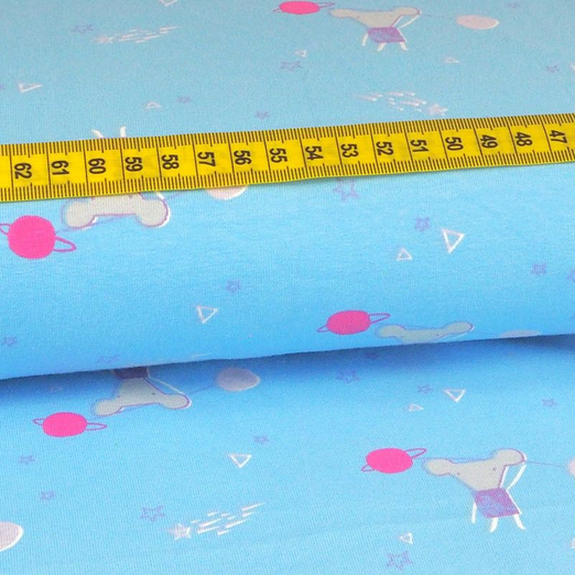 Jersey Little Darling Weltraummaus Hellblau