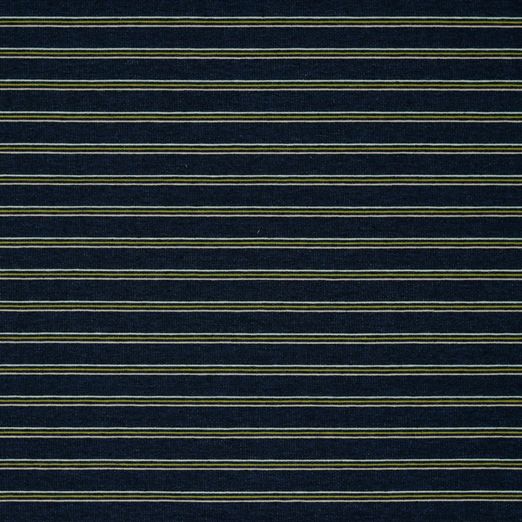 Sommersweat Multistripes Dunkelblau Meliert