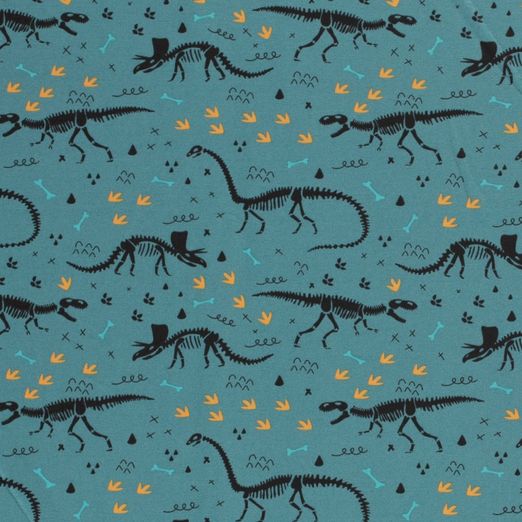 Jersey Dinoskelette auf Hellpetrol