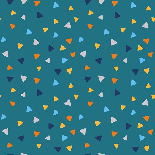 Jersey Kombi Dreieckchen auf Petrol