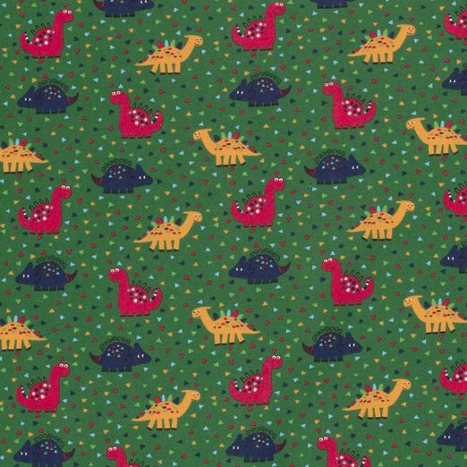 Jersey Dinos & Dreieckchen auf Grün
