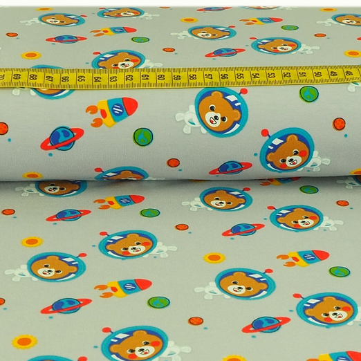 Jersey Teddy im Weltall Hellgrau