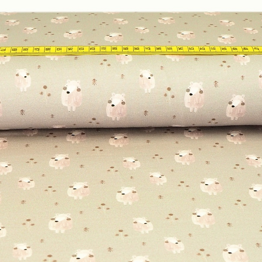 Jersey Fabelwesen Taupe Digital