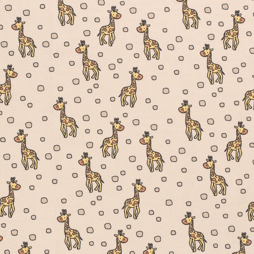 Jersey Sweet Giraffes auf Hellbeige