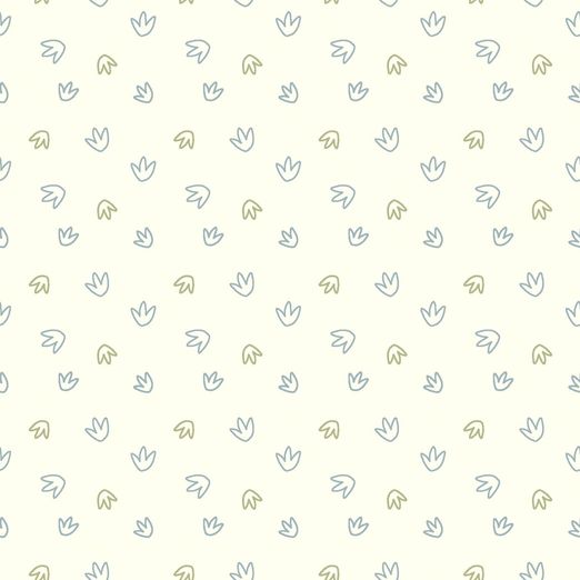 Jersey Dinospuren auf Creme