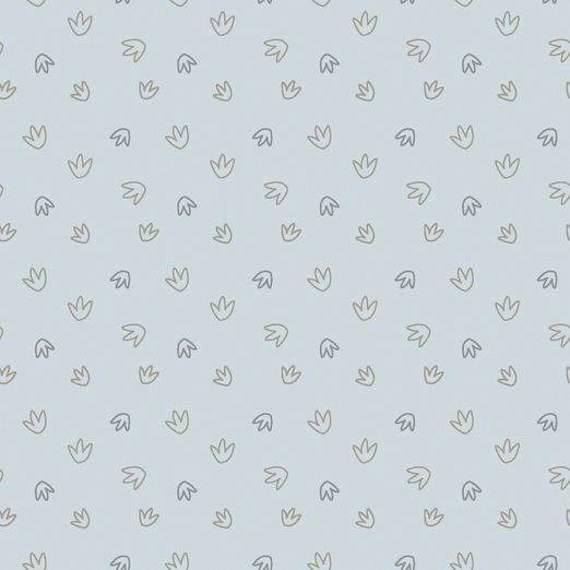 Jersey Dinospuren auf Hellblau