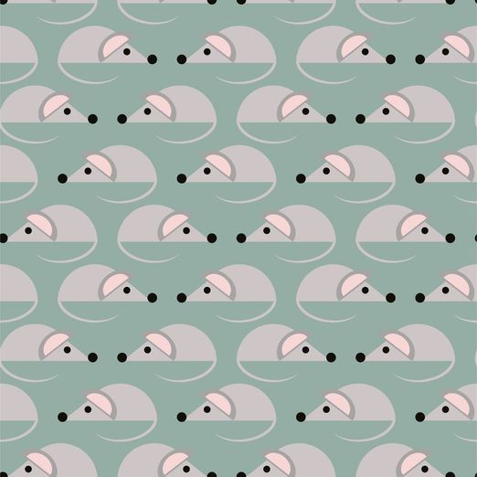 Jersey Mäuse auf Dunkelmint