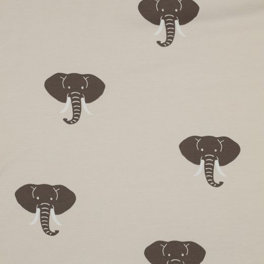 Jersey Elefantenkopf auf Hellbeige