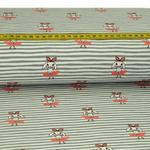 Jersey Häschenballerina auf Streifen mit Koralle