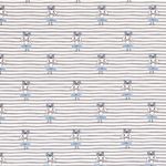 Jersey Zajíček baletka na proužcích v světle kouřově modré