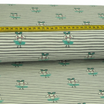 Jersey Häschenballerina auf Streifen mit Mint