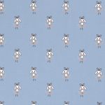 Jersey Zajíčci baletky na světlé kouřově modré