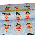 Jersey Ballerina Sterne Hellblau