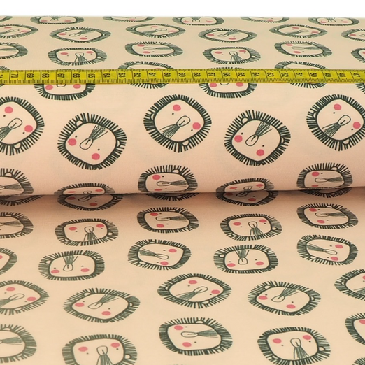 Jersey Löwenkopf auf Hellrosa ORGANIC Jersey Löwenkopf auf Hellrosa ORGANIC