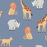 Jersey Wildanimals auf Rauchblau