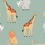 Jersey Wildanimals auf Dunkelmint