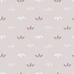 Jersey Kombistoff Blätter auf Hellflieder