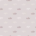 Jersey Kombistoff Blätter auf Hellflieder