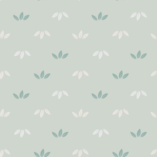 Jersey Kombistoff Blätter auf Hellmint Jersey Kombistoff Blätter auf Hellmint