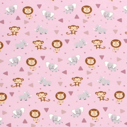 Jersey Äffchen & Friends auf Hellrosa