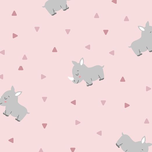 Jersey Small Rhinos auf Hellrosa