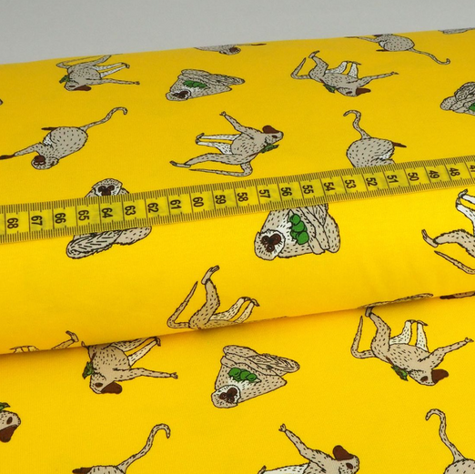 Jersey Monkey auf Gelb