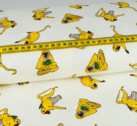 Jersey Monkey auf Cremeweiß