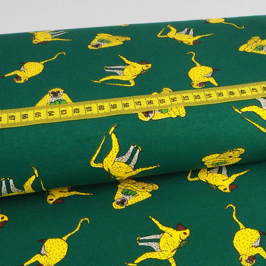 Jersey Monkey auf Dunkelgrün