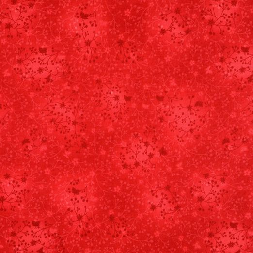 Baumwolle Little Butterflies & Starflowers Rot