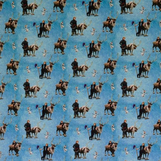 Baumwolle LIZENZ Frozen II Kristoff, Sven und Olaf Digital