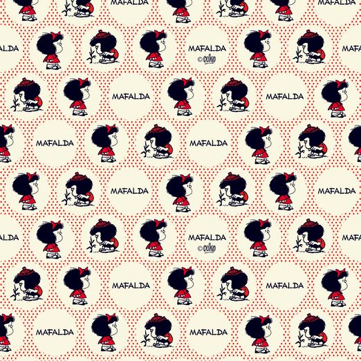 Baumwolle Mafalda Hellbeige Lizenz Digital