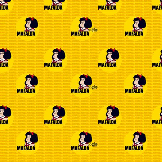 Baumwolle Mafalda Gelb Lizenz Digital