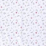 Baumwolle Blätter- und Beerenzweige auf Hellgrau