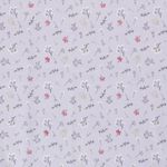 Baumwolle Blätter- und Beerenzweige auf Grau