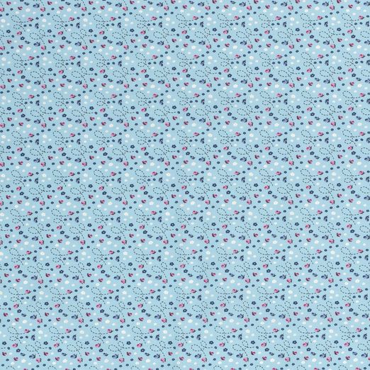 Baumwolle Flying Butterflies auf Hellblau