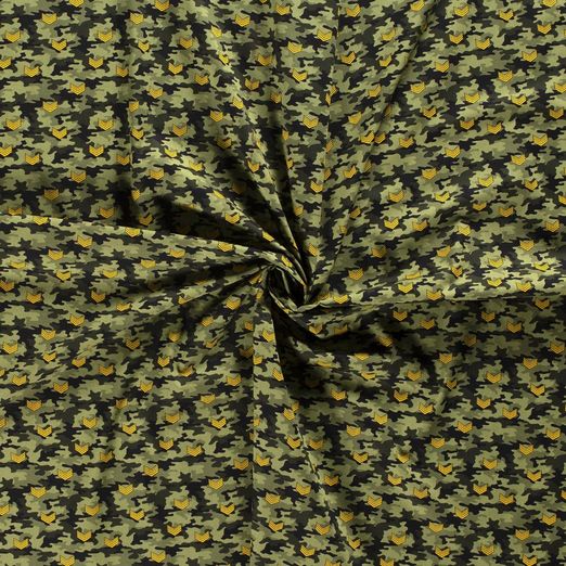 Baumwolle Camouflage mit Abzeichen Grün