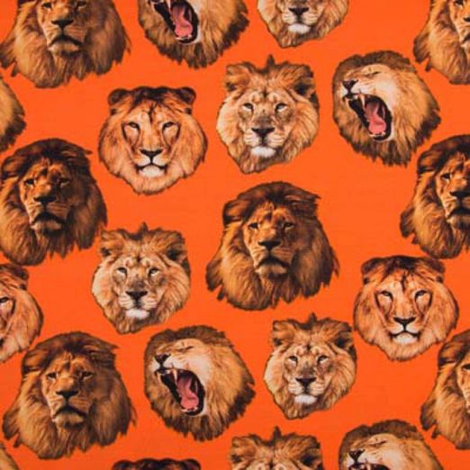 Jersey Löwenköpfe auf Orange Digital