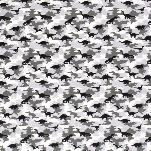 Baumwolle Dino Camouflage Grau Baumwolle Dino Camouflage Grau