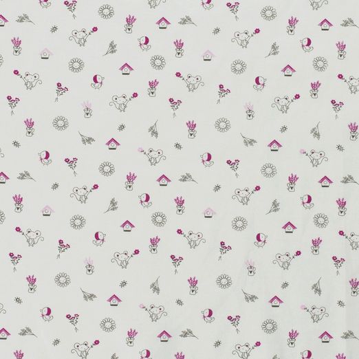 Baumwolle Tierfriends auf Hellmint