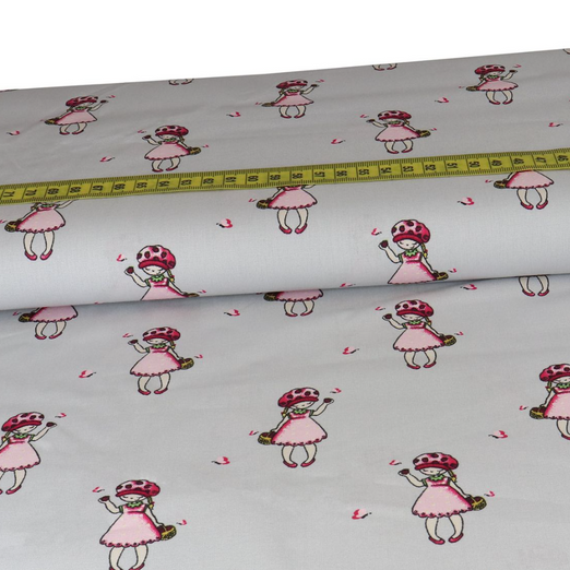 Baumwolle Strawberry Girls Hellgrau Baumwolle Strawberry Girls Hellgrau