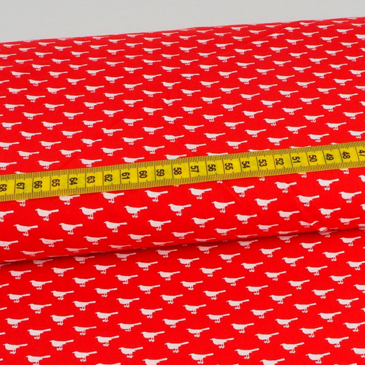 Baumwolle Vogel Ellie Rot