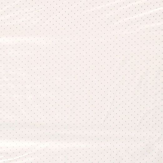 Baumwolle Weihnachten Silberdruck Mini Punkte auf Weiß