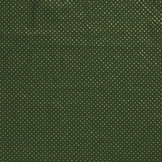 Baumwolle Weihnachten Golddruck Dots auf Grün
