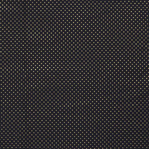 Baumwolle Weihnachten Golddruck Dots auf Dunkelblau