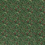 Bavlna SOFTSWEAT Vánoční jmelí a listy na tmavě zelené