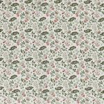 Baumwolle WEICHNACHTEN Mistelzweige & Blätter auf Weiß