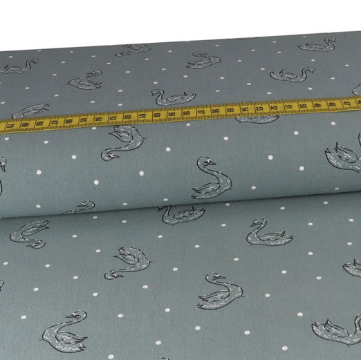 Baumwolle Crash Schwan Dunkelmint