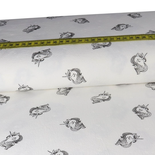 Baumwolle Crash Einhorn Creme