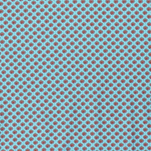 Baumwolle Blümchen Flora auf Türkis