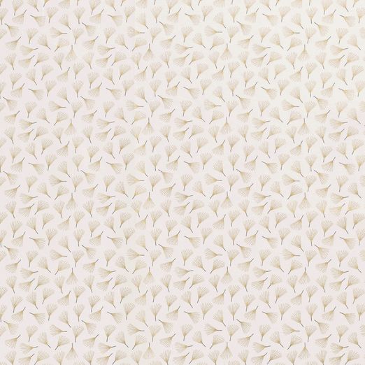 Baumwolle WEIHNACHTEN Golddruck Wedel auf Creme